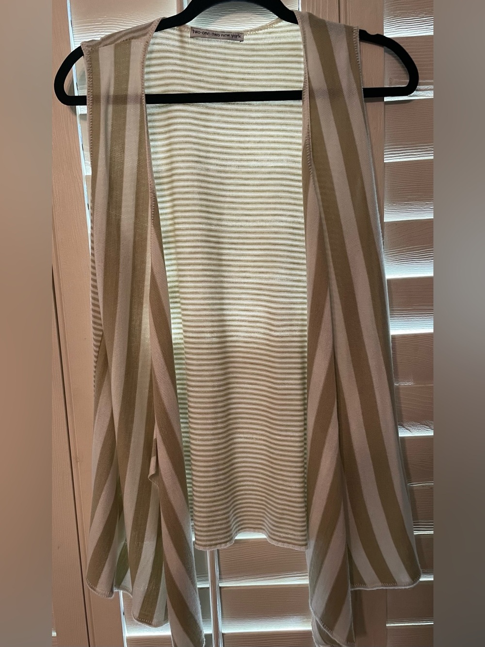 Cream & Beige Stripe Women’s Vest